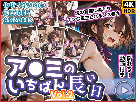 【動画付き】ア◯ミのいちばん長い日Vol.2〜城の警備に捕まりチンポ更生されるメス◯キ〜