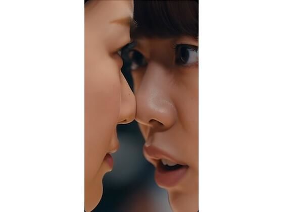 【ド近距離】シリアスすぎる距離感でバチバチな睨み合いをするふたり。
